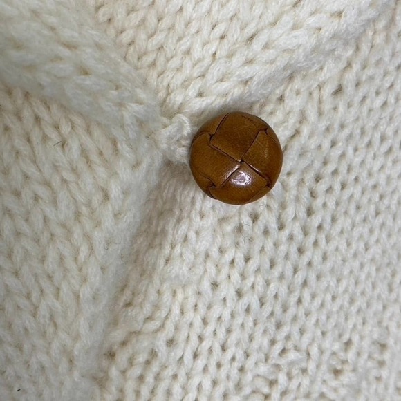 Lauren Ralph Lauren hand‎ knit shawl collar wool sweater - Picture 4 of 10